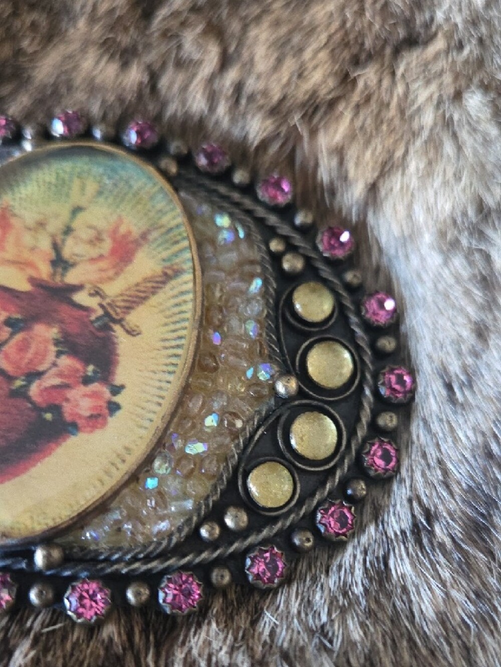 Sacred Heart Virgin Saints & Angels Belt Buckle - Picture 3 of 8